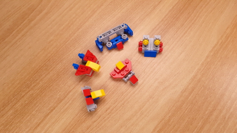 Micro combiner transformer robot　- Combites V easier version (similar to Voltes V or Combattler V)
 1 - transformation,transformer,LEGO transformer