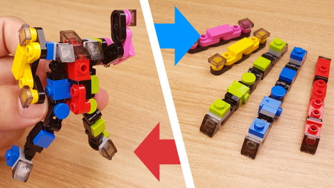 Micro brick train transformer combiners mech - Ex Train Z (similar to Ressha Sentai ToQger)
 3 - transformation,transformer,LEGO transformer