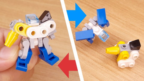 Micro brick simple transformer combiners mech - Poncho Boy
 3 - transformation,transformer,LEGO transformer