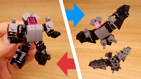 Micro brick transformer mech - Cave Keeper
 3 - transformation,transformer,LEGO transformer
