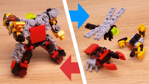 Micro LEGO brick bugs combiner transformer mech - Bugking
 3 - transformation,transformer,LEGO transformer