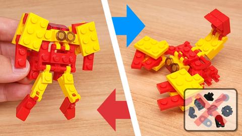 Micro LEGO brick scorpion transformer mech - Big Hand
 3 - transformation,transformer,LEGO transformer