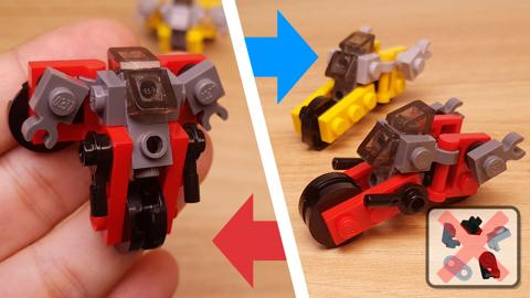 Micro LEGO brick transformer mech - Bikey V2
 3 - transformation,transformer,LEGO transformer