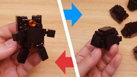 Micro LEGO brick transformer mech - NAW-5
 3 - transformation,transformer,LEGO transformer