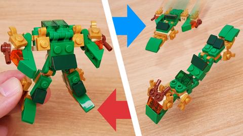 Micro LEGO brick Dragon transformer mech - God Dragon
 3 - transformation,transformer,LEGO transformer