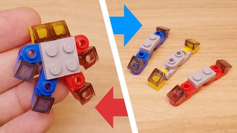 Micro LEGO brick train combiner transformer mech - Train Boy
 5 - transformation,transformer,LEGO transformer