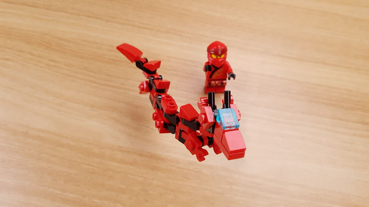 Micro Asian Dragon type transformer robot - Red Dragon
 1 - transformation,transformer,LEGO transformer
