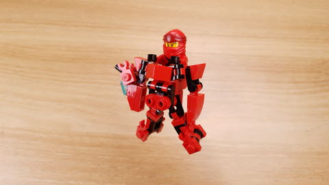 Micro Asian Dragon type transformer robot - Red Dragon 1 - transformation,transformer,LEGO transformer