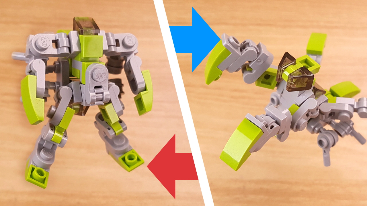 カマキリに変形する「バズクロウ」っぽいミニレゴ変形ロボ - マンティスボット
 0 - 変身,変身ロボ,レゴ変身ロボ