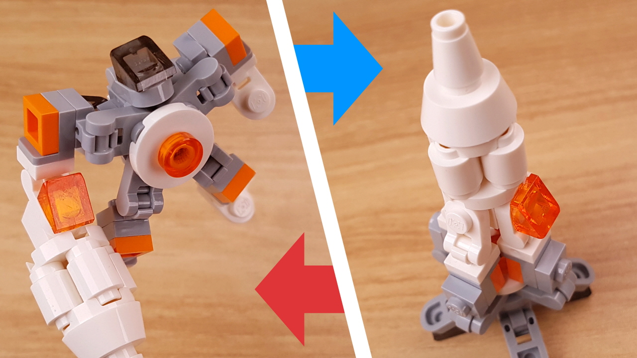 Micro space rocket type transformer robot - Rocket X
 0 - transformation,transformer,LEGO transformer