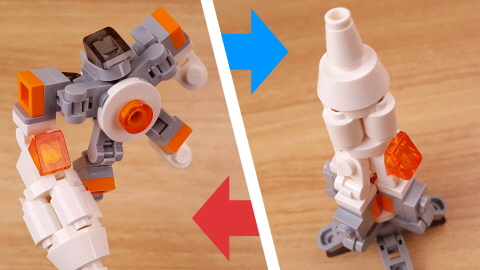 Micro space rocket type transformer robot - Rocket X 6 - transformation,transformer,LEGO transformer