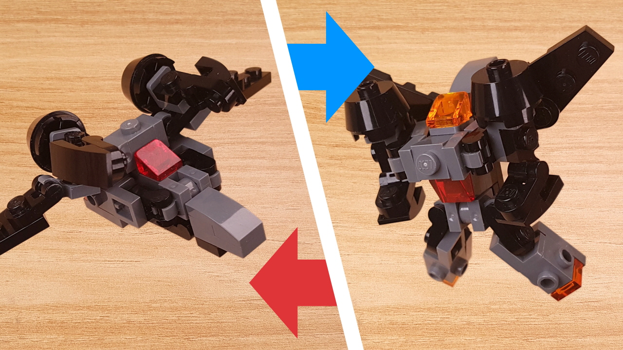 ブースター付きスペースシップに変形するミニレゴ変形ロボ - ハイパーB
 0 - 変身,変身ロボ,レゴ変身ロボ