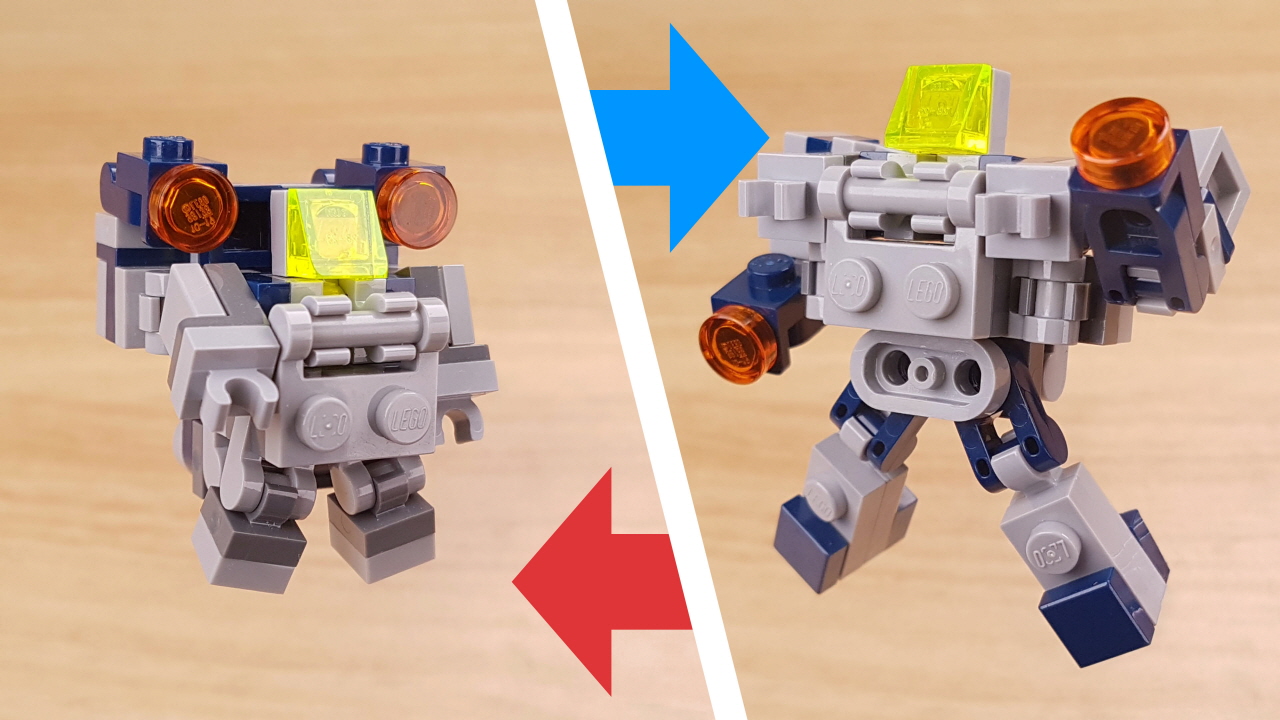 ちびロボから巨大ロボットに変形するミニレゴ変形ロボ - ジャイアントミニ
 0 - 変身,変身ロボ,レゴ変身ロボ