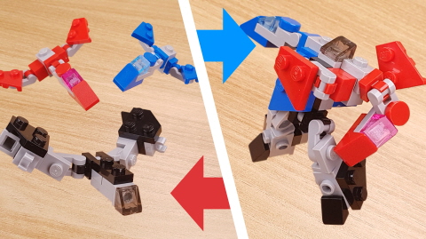 Micro size super powerful bird type combiner robot - God Phoenix 6 - transformation,transformer,LEGO transformer