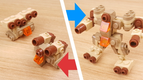 Military combiner transformer robot - Tan Bot  4 - transformation,transformer,LEGO transformer