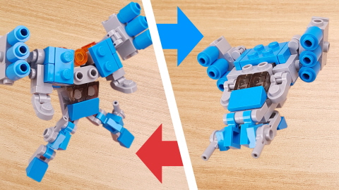 Micro battle drone transformer mech - BlueJay 4 - transformation,transformer,LEGO transformer