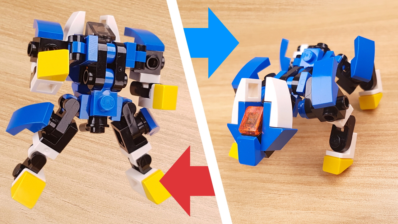 Micro wolf type transformer mech - Thunder Wolf
 0 - transformation,transformer,LEGO transformer