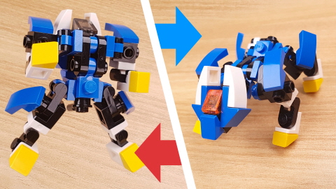 Micro wolf type transformer mech - Thunder Wolf 3 - transformation,transformer,LEGO transformer