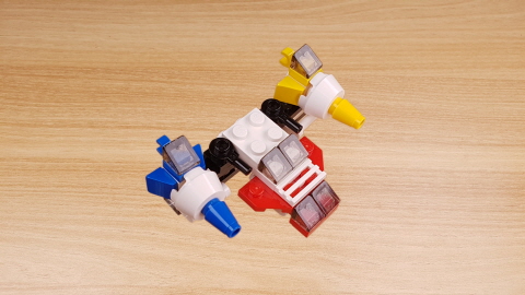 Micro 5 vehicles combiner robot 'Mega Fighter'(similar to Power Ranger's Megazord) 4 - transformation,transformer,LEGO transformer