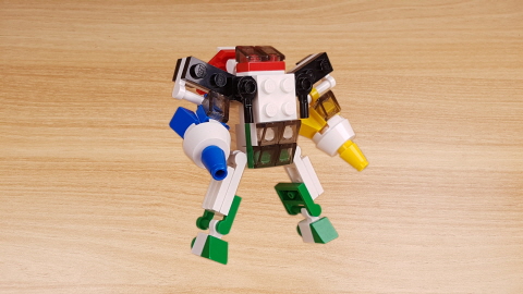 Micro 5 vehicles combiner robot 'Mega Fighter'(similar to Power Ranger's Megazord) 3 - transformation,transformer,LEGO transformer