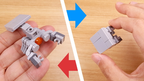 Micro cube type lobster transformer mech - Cubster 3 - transformation,transformer,LEGO transformer