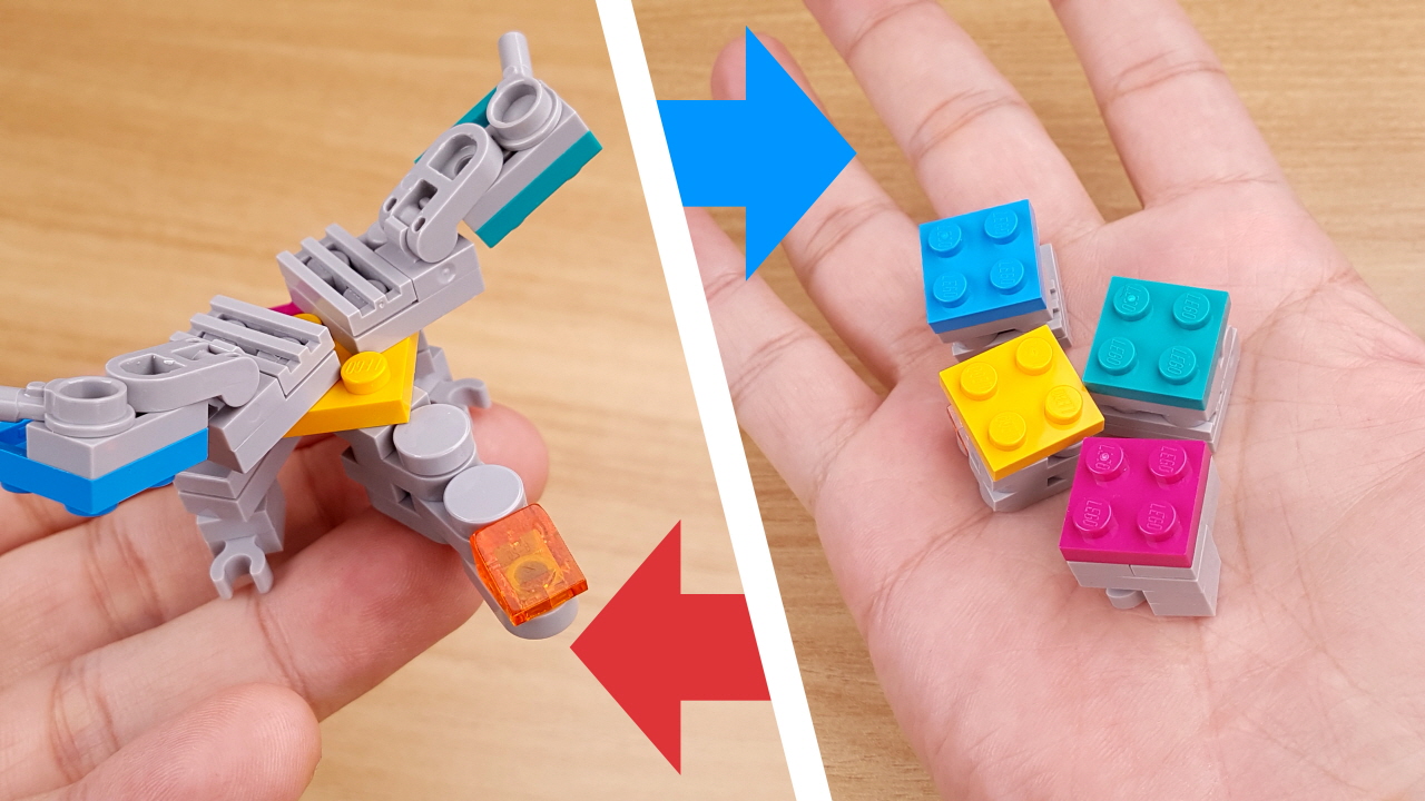 두번째 4단 합체 큐브 변신로봇 탄생! 큐브 드래곤! - 큐래곤 0 - 변신,변신로봇,레고변신로봇