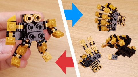 Micro brick hand transformer mech - God Hand 5 - transformation,transformer,LEGO transformer