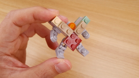 Micro brick easy to build 2x2 cube transformer mech - Cubiskhan 2 - transformation,transformer,LEGO transformer