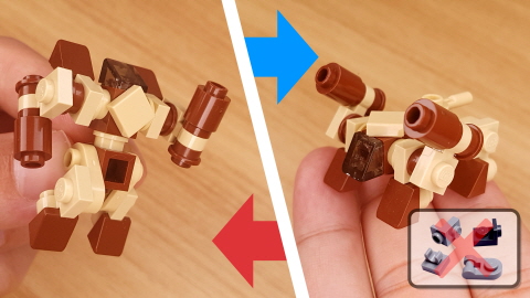 Micro brick easy to build Liger transformer mech - Laizen 4 - transformation,transformer,LEGO transformer
