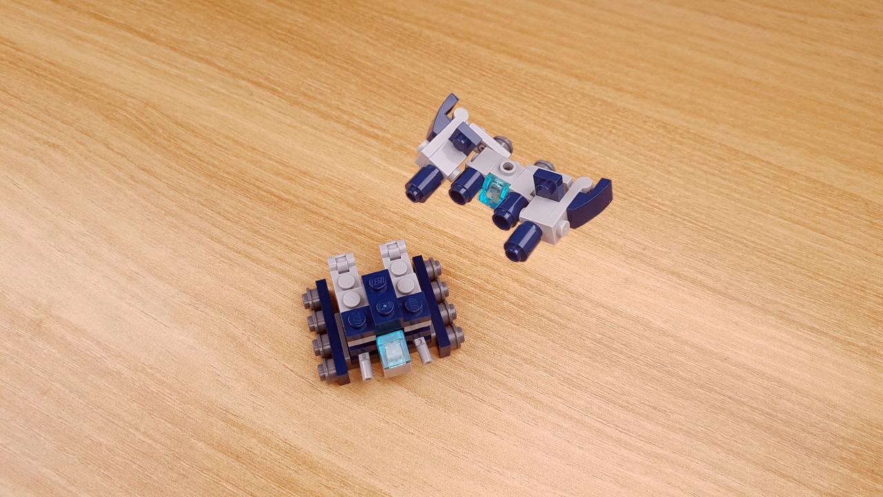 쉬운 부품으로 만들 수 있는 2단 합체 로봇! - 블루스노우 2 - 변신,변신로봇,레고변신로봇
