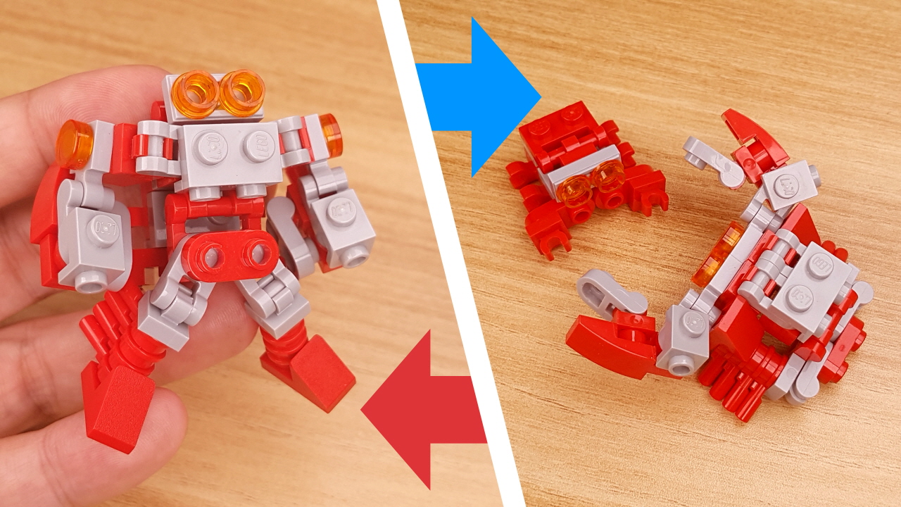 Micro brick Crab combiner transformer mech - Crab Bros
 0 - transformation,transformer,LEGO transformer