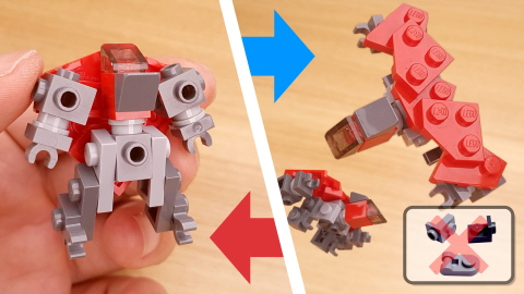 Micro brick Condor transformer mech - Redcon 3 - transformation,transformer,LEGO transformer