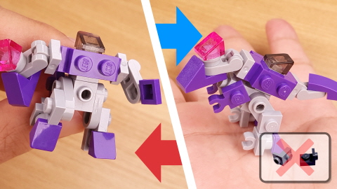 Micro brick T-Rex transformer mech - MegaRex 3 - transformation,transformer,LEGO transformer