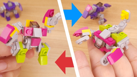 Micro brick Scorpion transformer mech - Scorpong 3 - transformation,transformer,LEGO transformer