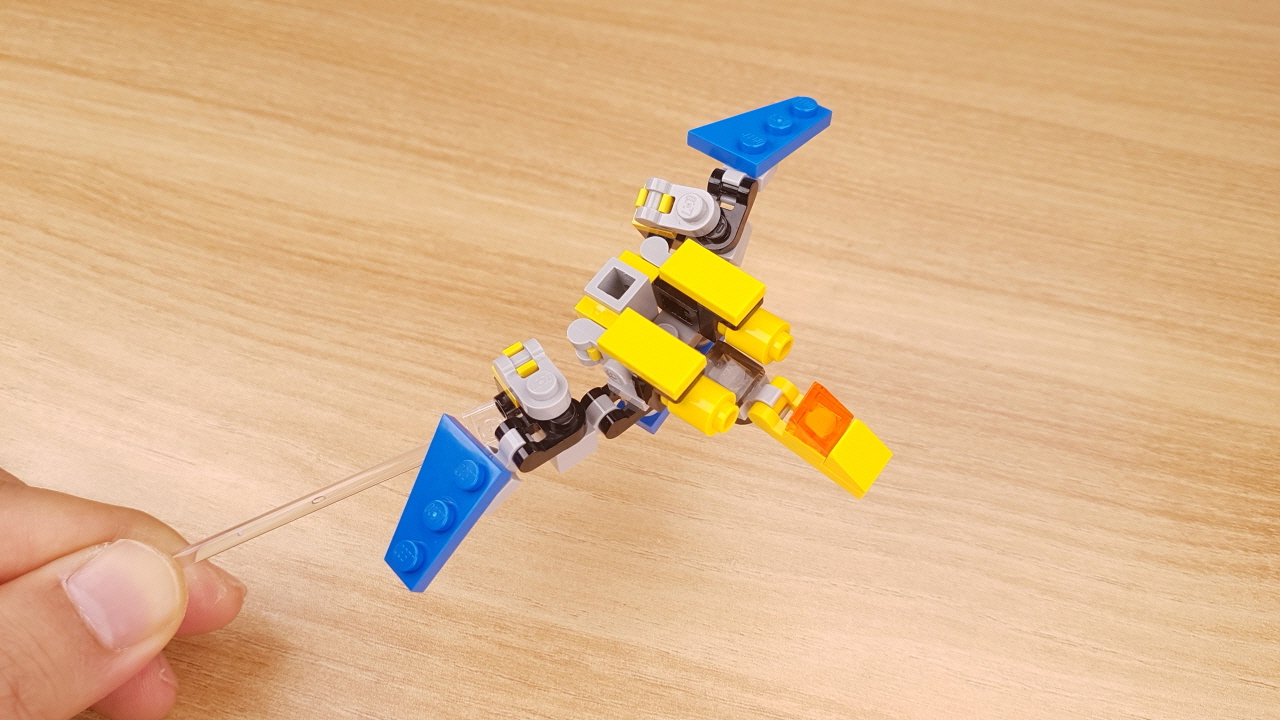 Micro brick Pteranodon transformer mech - Heavy Wings
 3 - transformation,transformer,LEGO transformer