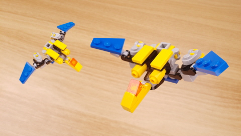 Micro brick Pteranodon transformer mech - Heavy Wings 1 - transformation,transformer,LEGO transformer