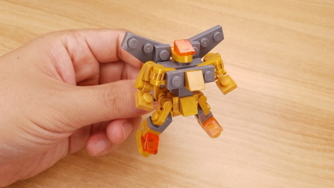 Micro brick 3 headed gold dragon transformer mech - G-Dragon 2 - transformation,transformer,LEGO transformer