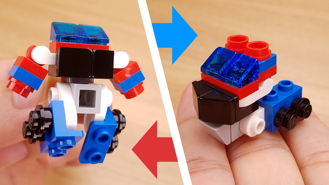 Micro brick trailer truck transformer mech - Trailer Boy
 0 - transformation,transformer,LEGO transformer