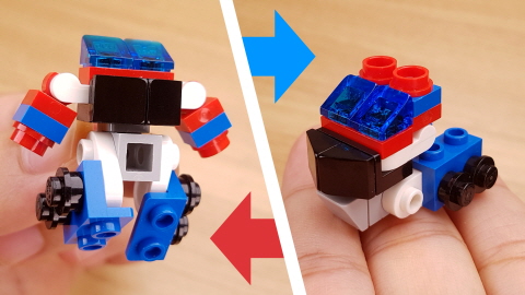 Micro brick trailer truck transformer mech - Trailer Boy 4 - transformation,transformer,LEGO transformer