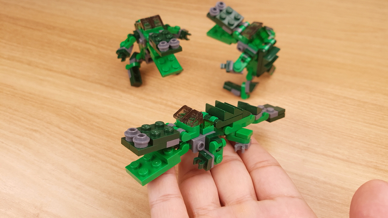 Micro brick crocodile transformer mech - Crocky
 2 - transformation,transformer,LEGO transformer