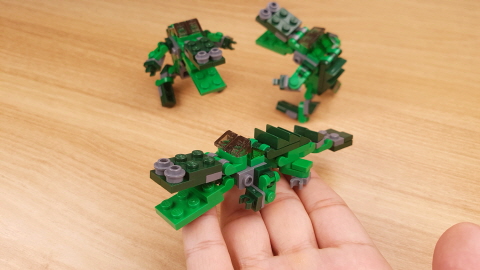 Micro brick crocodile transformer mech - Crocky 1 - transformation,transformer,LEGO transformer