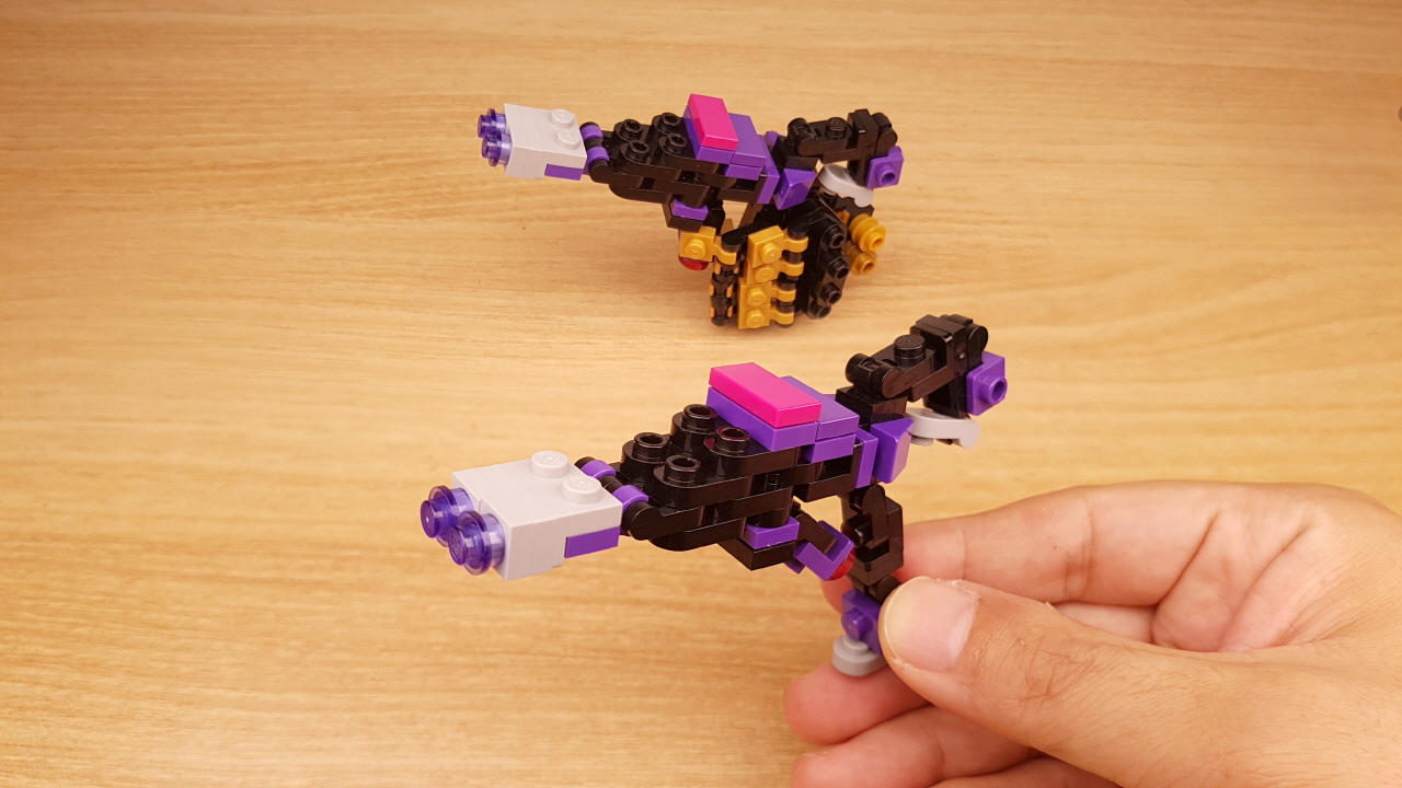 鉄砲に変わるショックウェーブっぽい紫色の変形ロボ「ダブルショット」
 2 - 変身,変身ロボ,レゴ変身ロボ