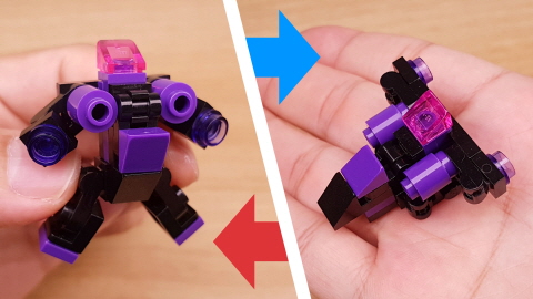 Micro brick transformer mech - Black Pearl 3 - transformation,transformer,LEGO transformer