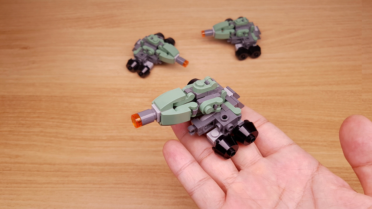 Micro LEGO brick cannon tank transformer mech - Monster Gun
 2 - transformation,transformer,LEGO transformer