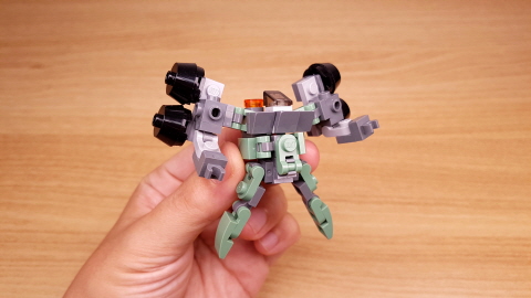 Micro LEGO brick cannon tank transformer mech - Monster Gun 2 - transformation,transformer,LEGO transformer