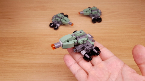 Micro LEGO brick cannon tank transformer mech - Monster Gun 1 - transformation,transformer,LEGO transformer