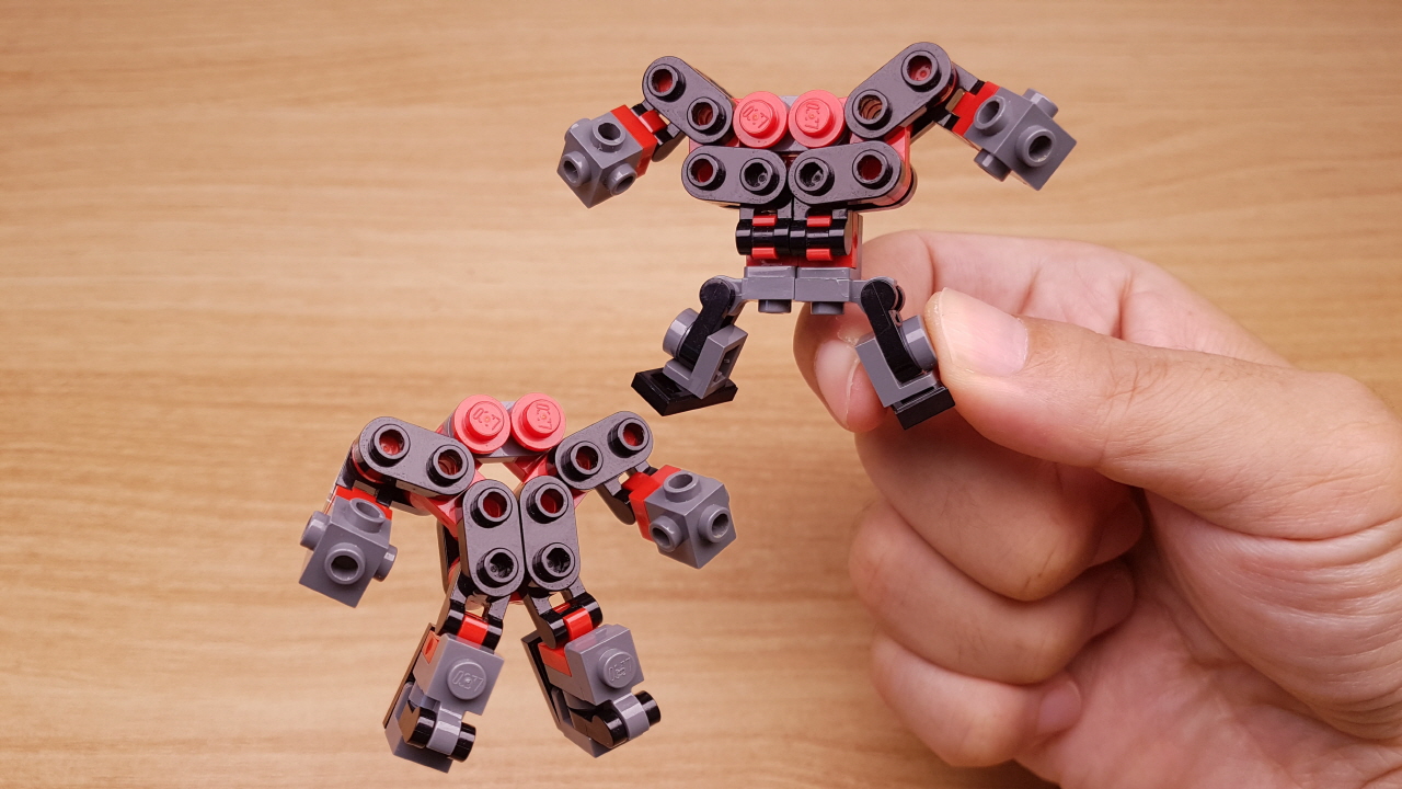 Micro LEGO brick Golem transformer mech - Angry Golem
 2 - transformation,transformer,LEGO transformer