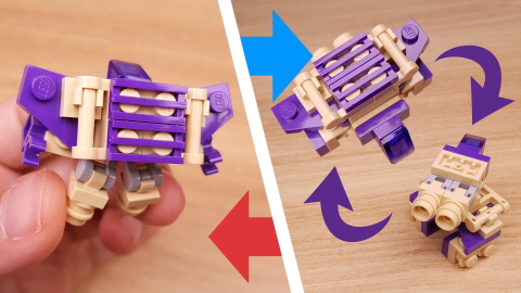 Micro LEGO brick Triple Changer transformer mech - Wing Tank