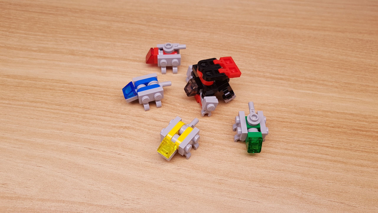 Micro LEGO brick lion combiners transformer mech - Lion V mini
 2 - transformation,transformer,LEGO transformer