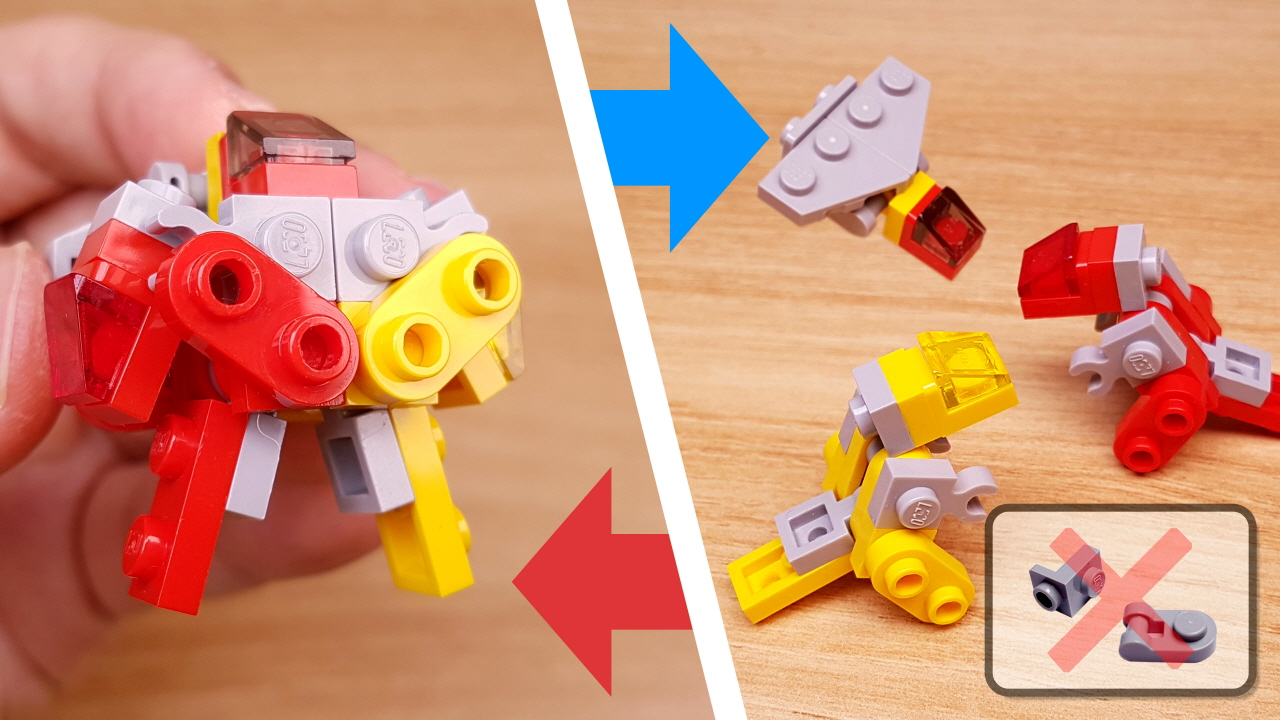 Micro LEGO brick T-Rex combiners transformer mech - Mini Kaiser
 0 - transformation,transformer,LEGO transformer